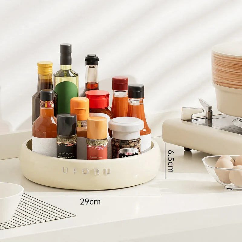 Spice Rack 360° Rotating Plastic Countertop Organizer