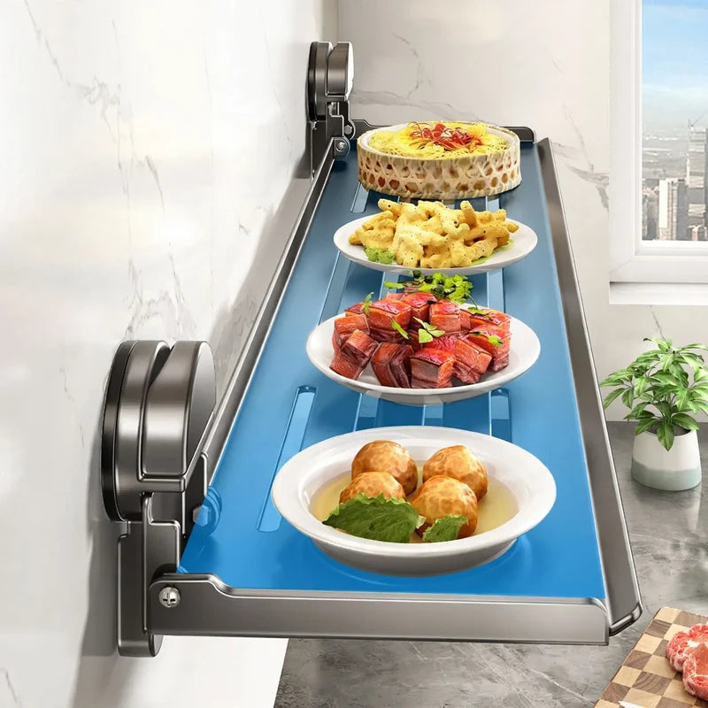 Spice Rack Foldable Carbon Steel Suction Cup Mounting