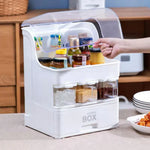 Spice Rack Organizer Double-Tier Space-Saving Kitchen Storage