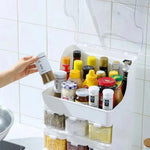 Spice Rack Organizer Double-Tier Space-Saving Kitchen Storage