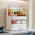 Spice Rack Organizer Double-Tier Space-Saving Kitchen Storage