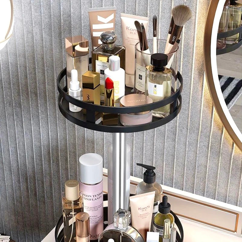 Spice Rack Organizer Stainless Steel 360° Rotating Adjustable Shelves