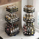 Spice Rack Rotating Multi-Tier Metal Organizer