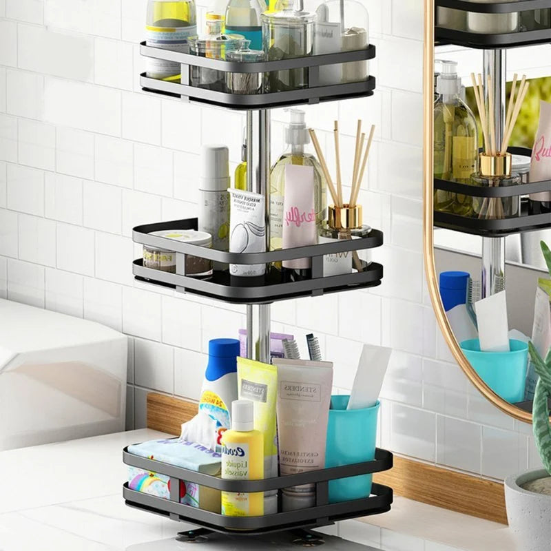 Spice Rack Rotating Multi-Tier Metal Organizer