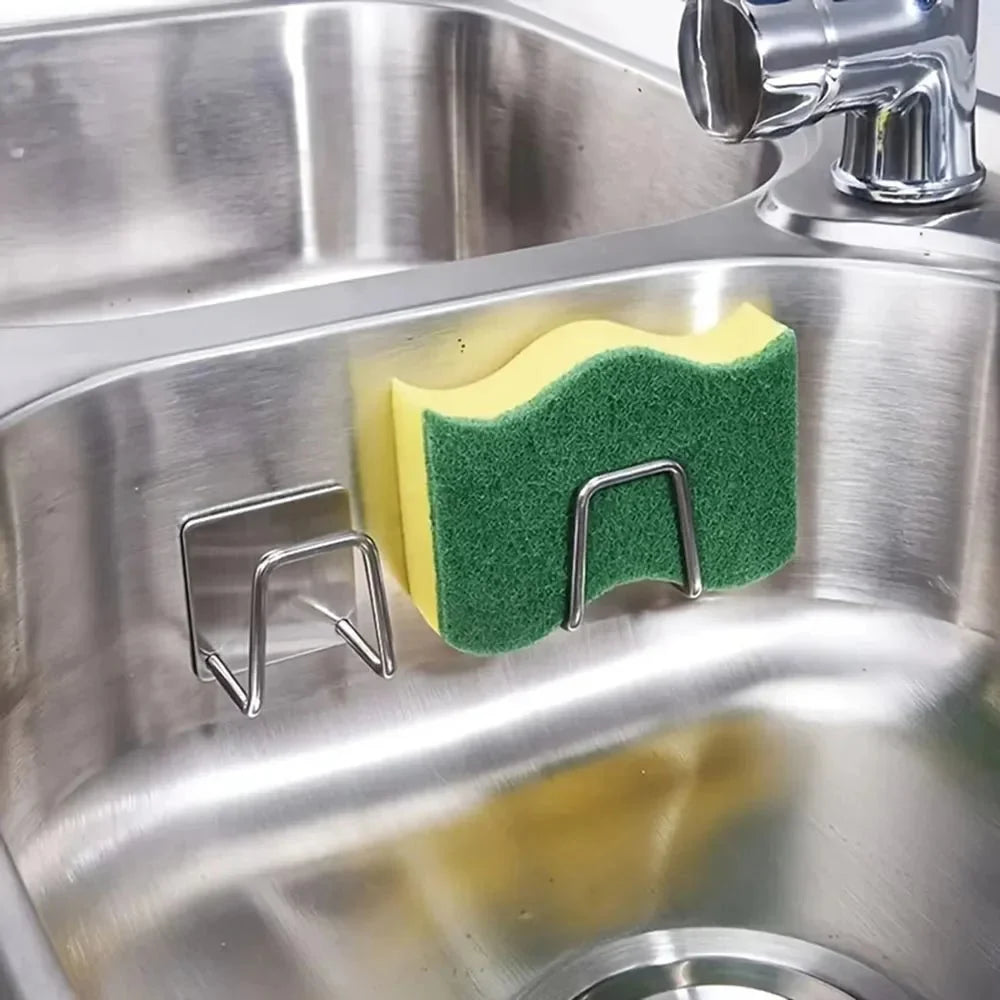 Sponge Holder Stainless Steel Quick-Drying Space-Saving Sink Organizer