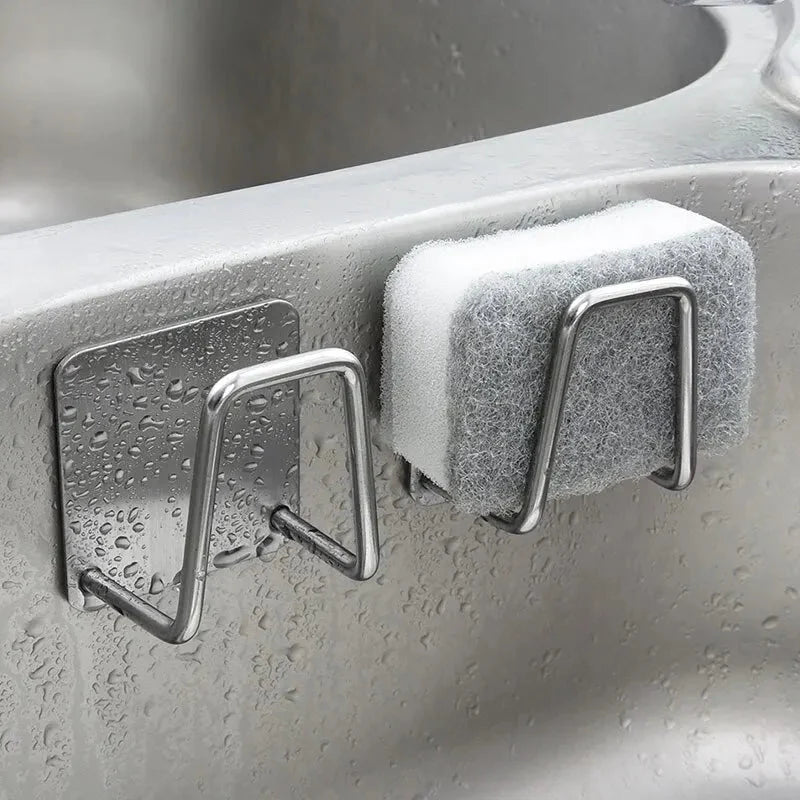 Sponge Holder Stainless Steel Quick-Drying Space-Saving Sink Organizer