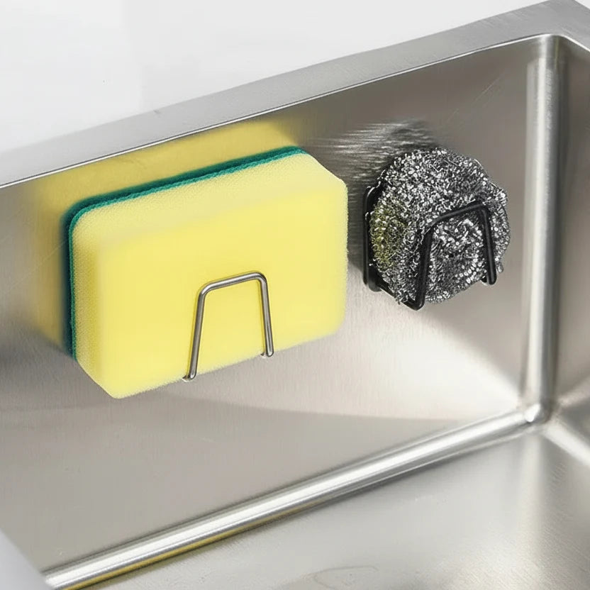 Sponge Holder Stainless Steel Quick-Drying Space-Saving Sink Organizer