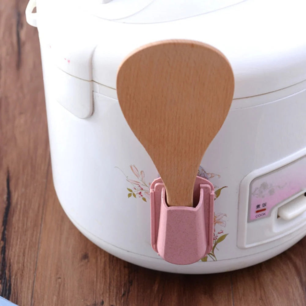 Spoon Holder Wall-Mounted Silicone Rice Paddle Included