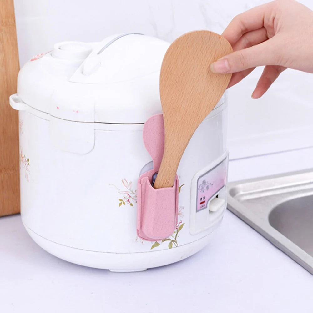 Spoon Holder Wall-Mounted Silicone Rice Paddle Included