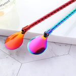 Spoon Straw Stainless Steel Reusable Long Handle
