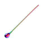 Spoon Straw Stainless Steel Reusable Long Handle