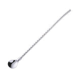 Spoon Straw Stainless Steel Reusable Long Handle