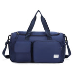 Sports Duffel Bag Water-Resistant Multiple Zippered Pockets Adjustable Strap