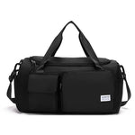 Sports Duffel Bag Water-Resistant Multiple Zippered Pockets Adjustable Strap
