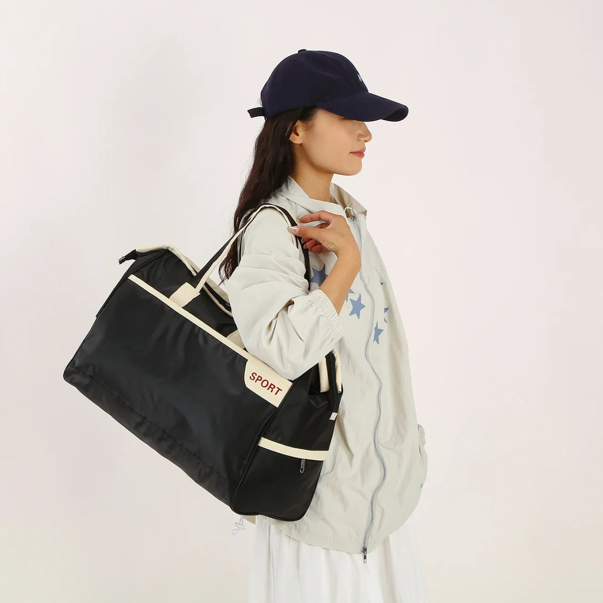 Sports Duffle Bag Water-Resistant Large Capacity Shoe Compartment