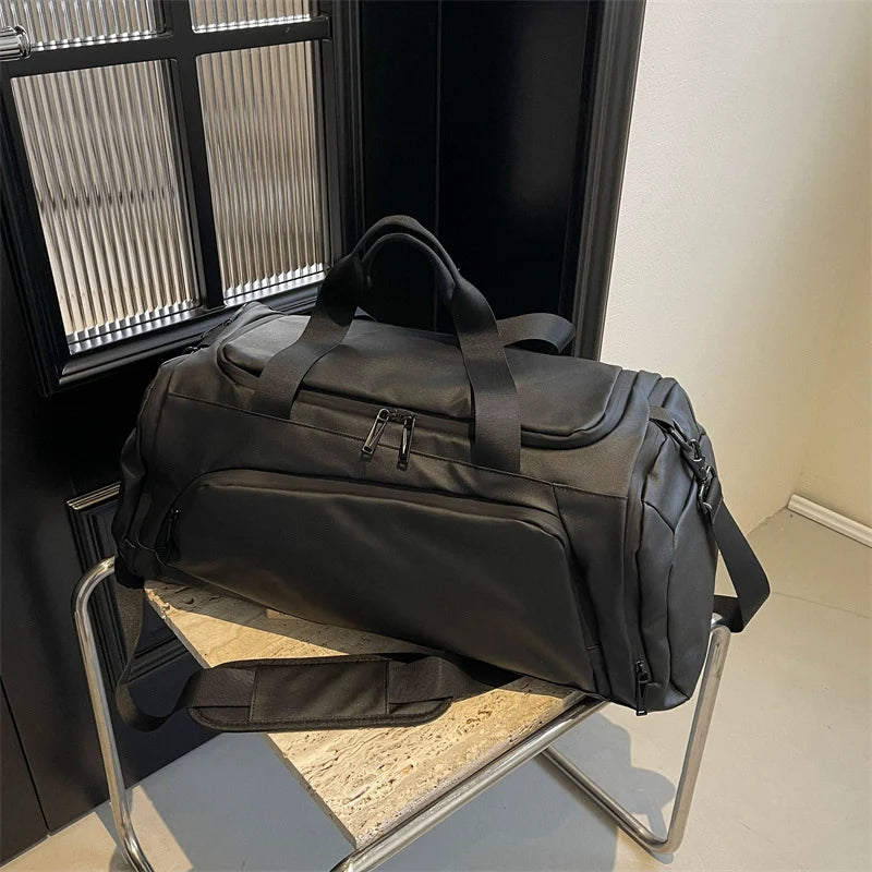 Sports Duffle Bag Water-Resistant Multiple Pockets & Shoe Compartment