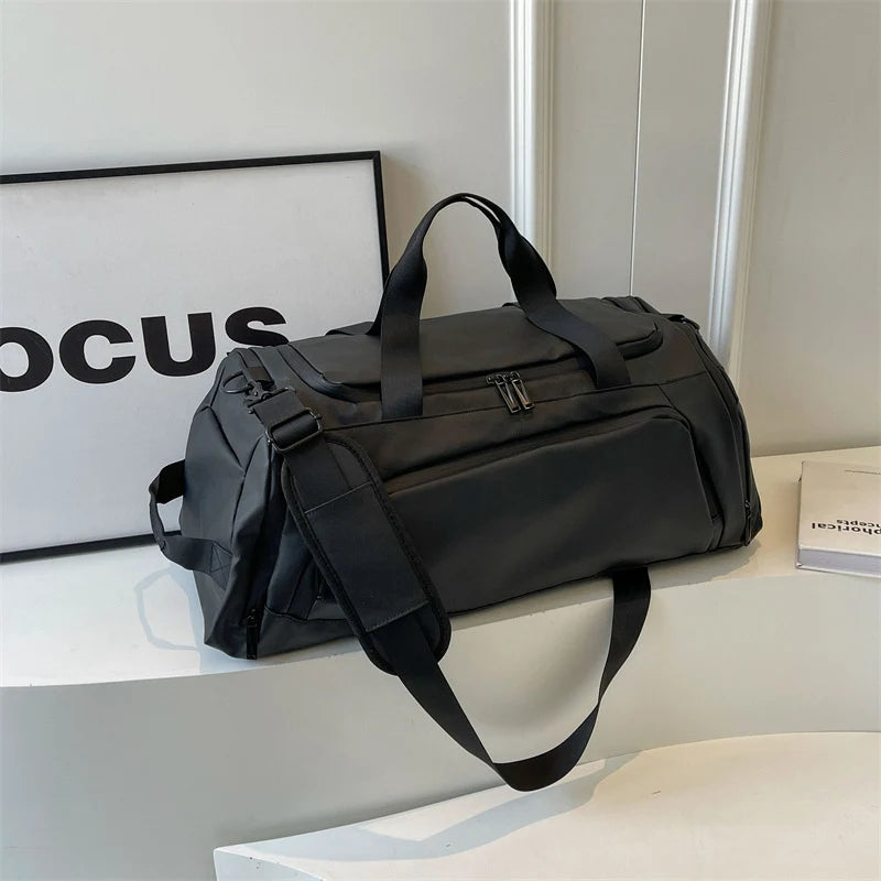 Sports Duffle Bag Water-Resistant Multiple Pockets & Shoe Compartment