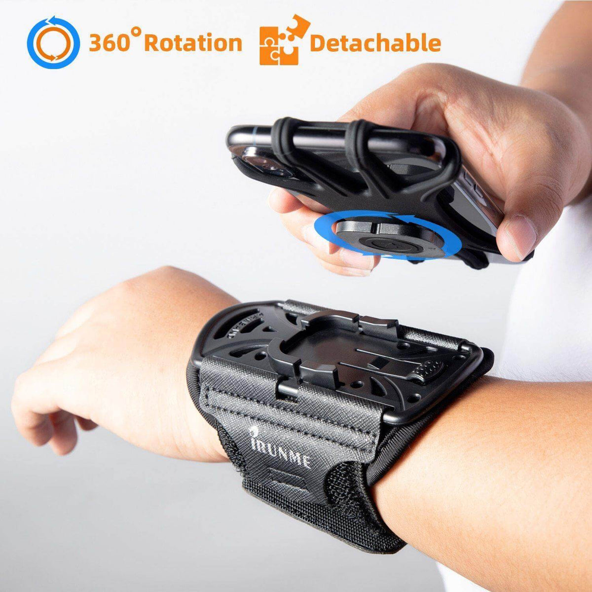 Sports Phone Wristband 360° Rotating Adjustable Fit