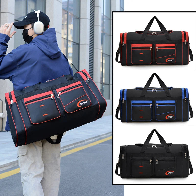 Sports Travel Bag Water-Resistant Spacious Zippered Pockets