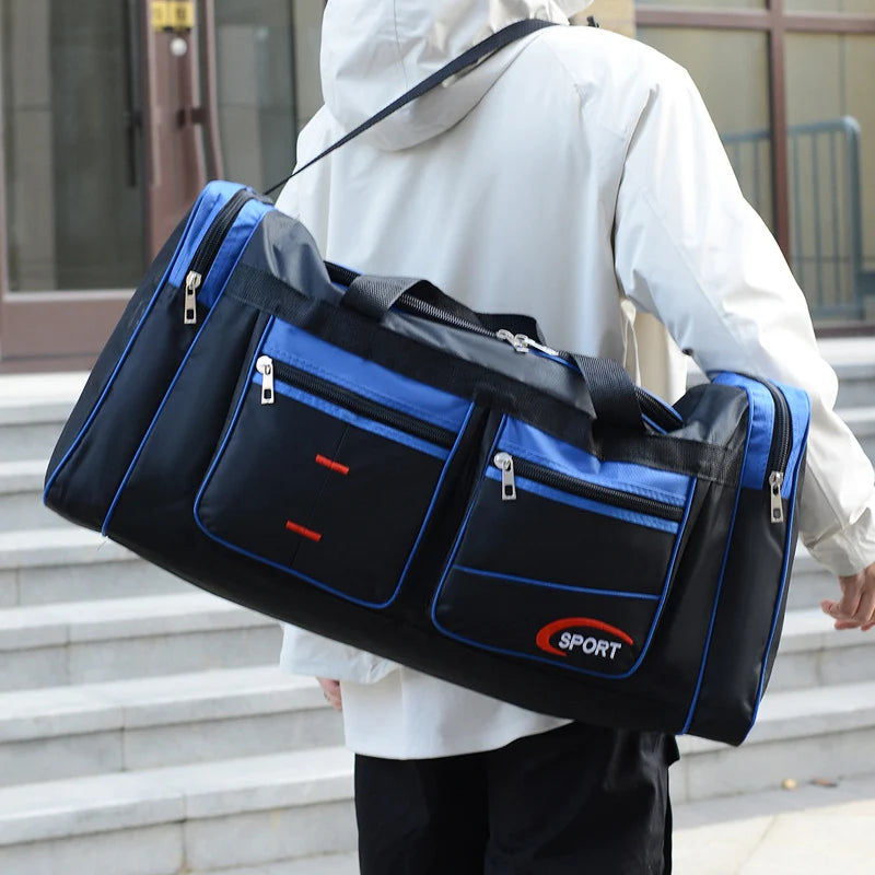 Sports Travel Bag Water-Resistant Spacious Zippered Pockets