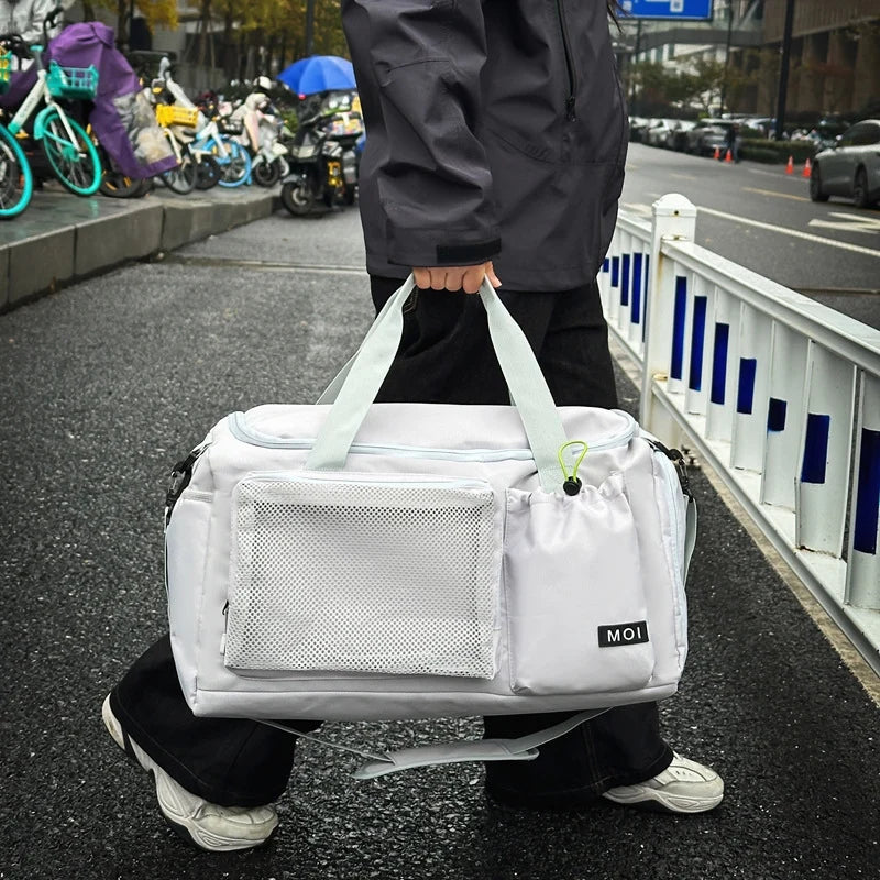 Sports Travel Organizer Weather-Resistant Mesh Pockets & Padded Strap