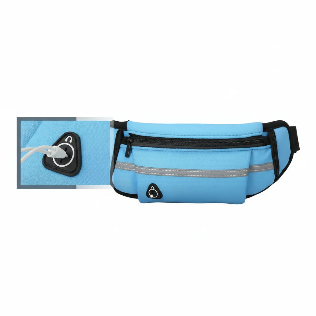 Sports Waist Bag Water-Resistant Adjustable Strap Lightweight