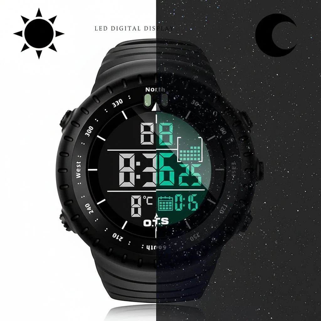 Sports Watch Digital LED Backlight Shock-Resistant