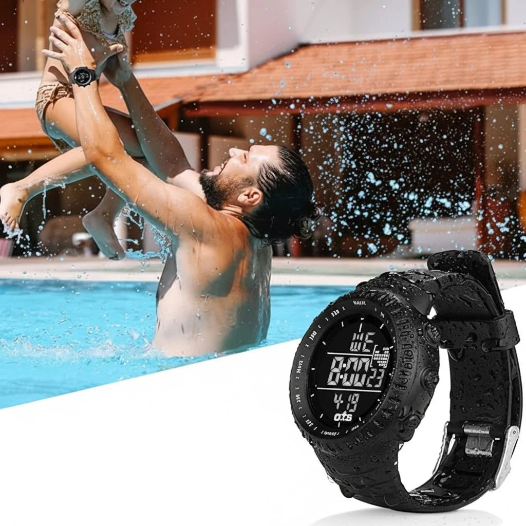 Sports Watch Digital LED Backlight Shock-Resistant