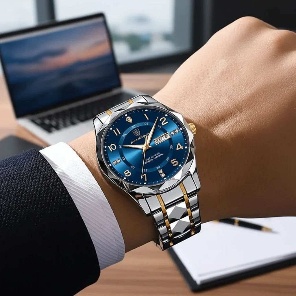 Sports Watch Titanium Case Water-Resistant to 164 Feet