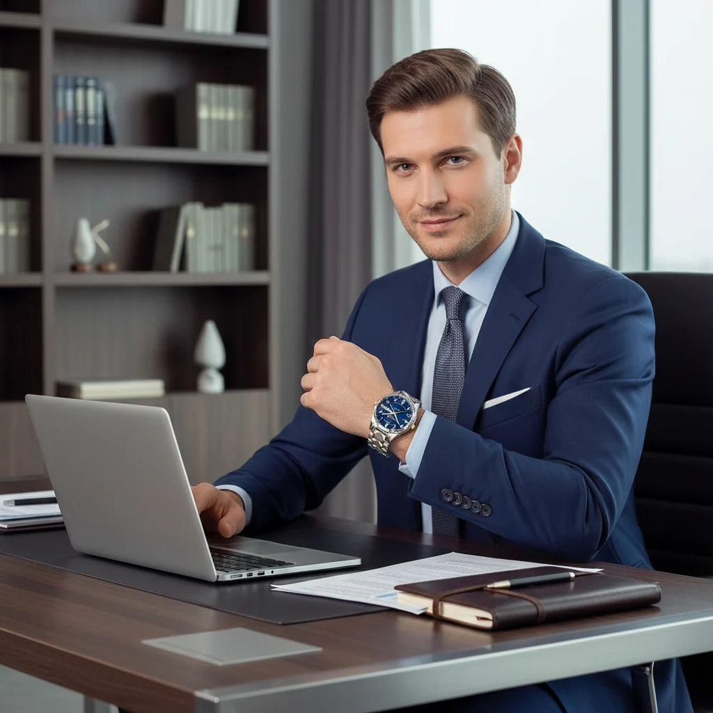 Sports Watch Titanium Case Water-Resistant to 164 Feet