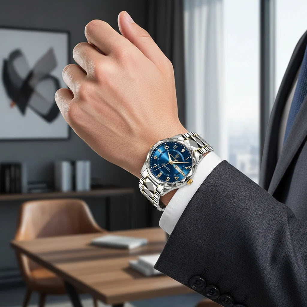 Sports Watch Titanium Case Water-Resistant to 164 Feet