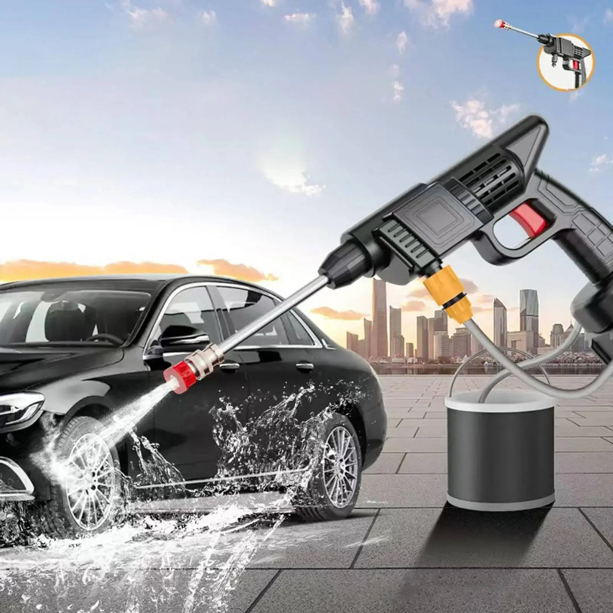 Spray Gun Cordless High-Pressure Jet & Fan Copper Nozzle