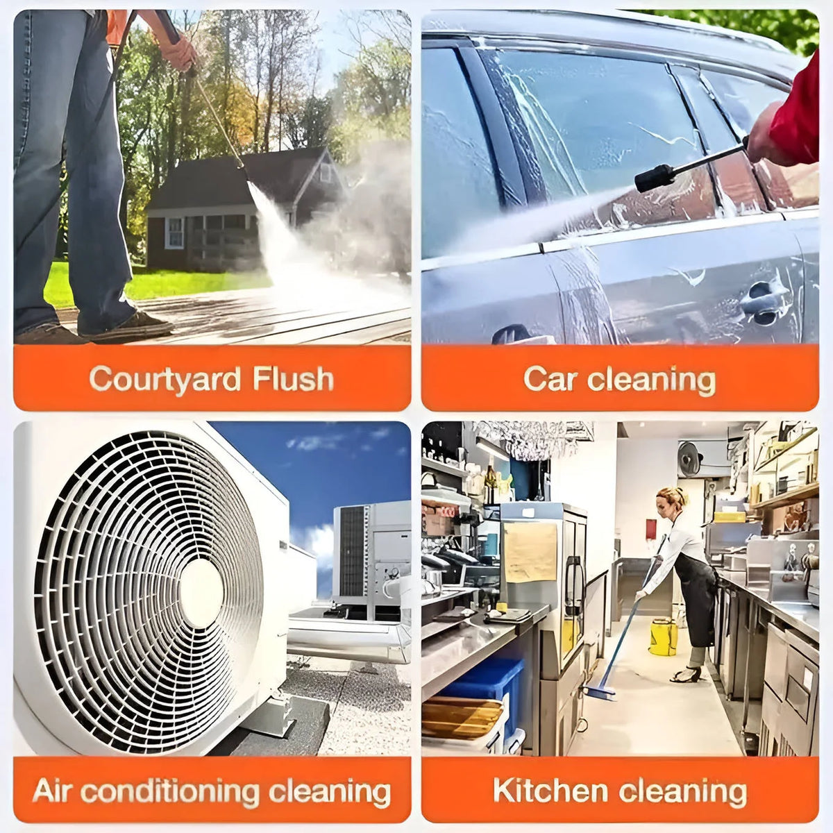 Spray Gun Cordless High-Pressure Jet & Fan Copper Nozzle