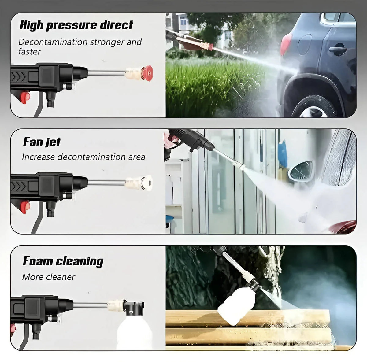 Spray Gun Cordless High-Pressure Jet & Fan Copper Nozzle