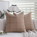 Square Cushion Cover Chenille-Like 18x18 Inch Concealed Zipper