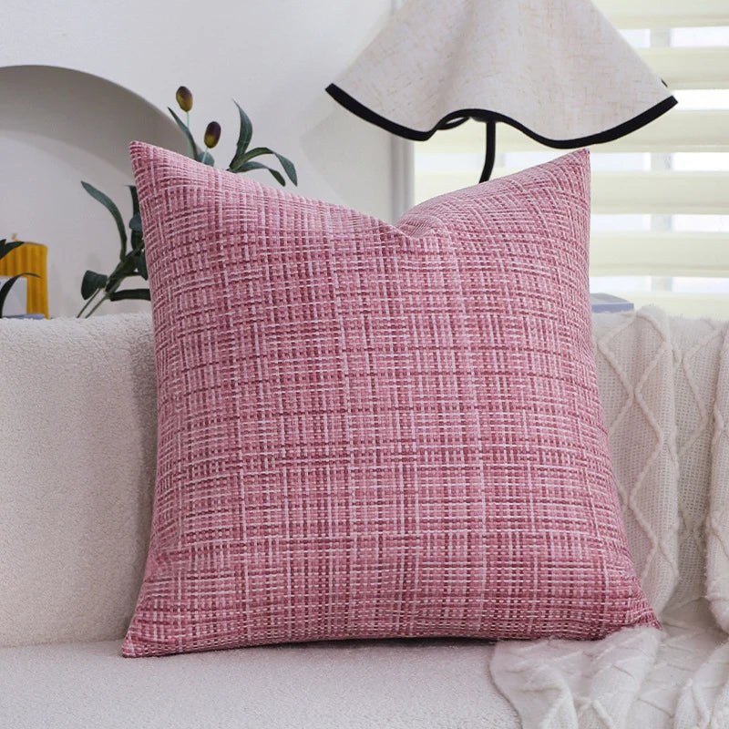 Square Cushion Cover Chenille-Like 18x18 Inch Concealed Zipper