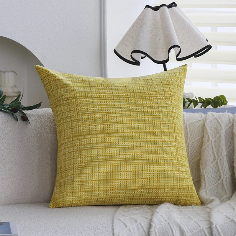 Square Cushion Cover Chenille-Like 18x18 Inch Concealed Zipper