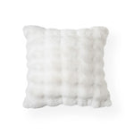Square Cushion Cover Cotton-Linen Houndstooth 18 x 18 In