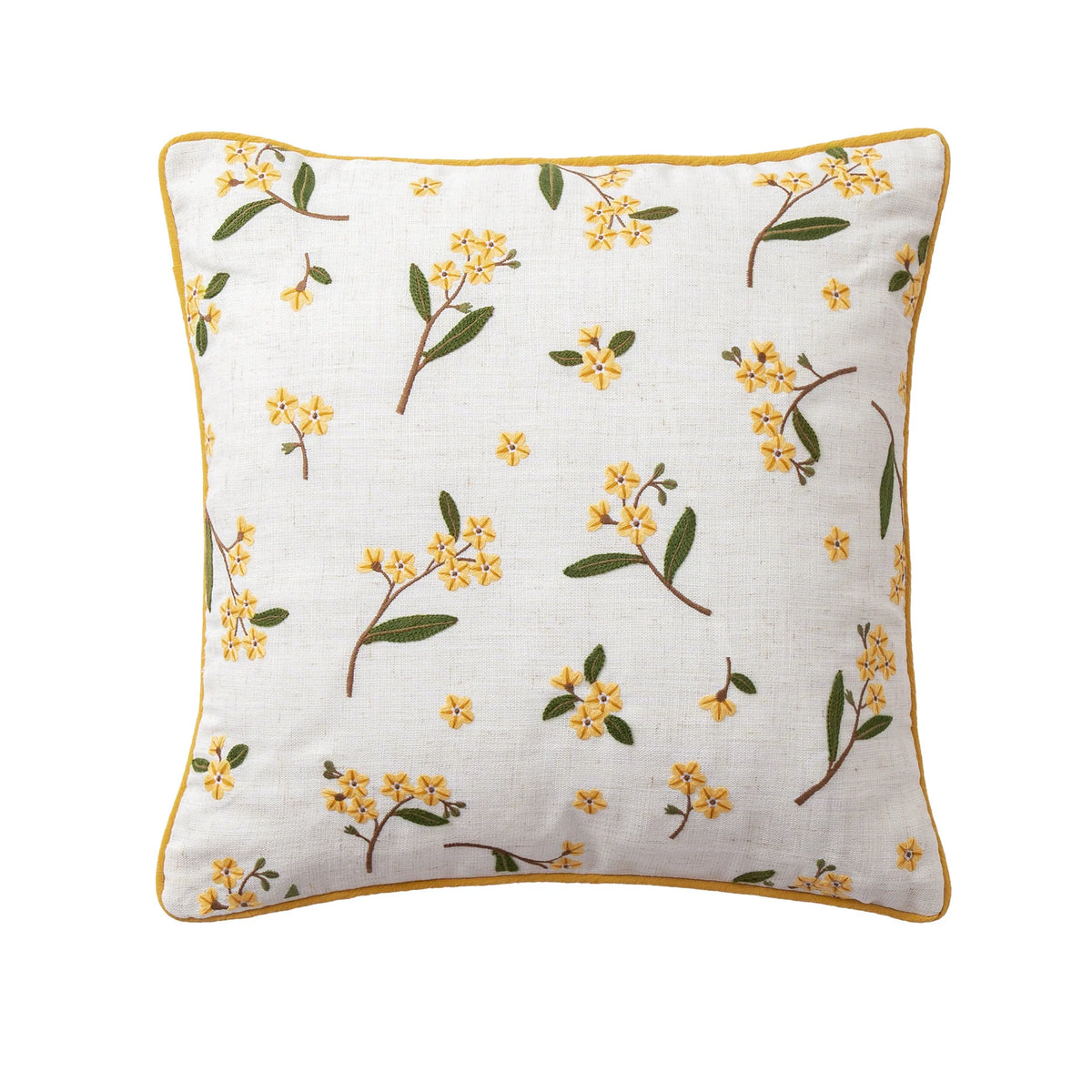 Square Cushion Cover Hand-Tufted 3D Chenille Hidden Zipper