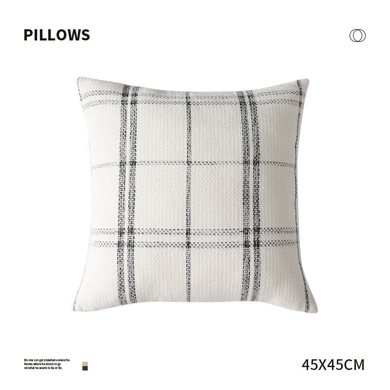 Square Cushion Cover Hand-Tufted 3D Chenille Hidden Zipper