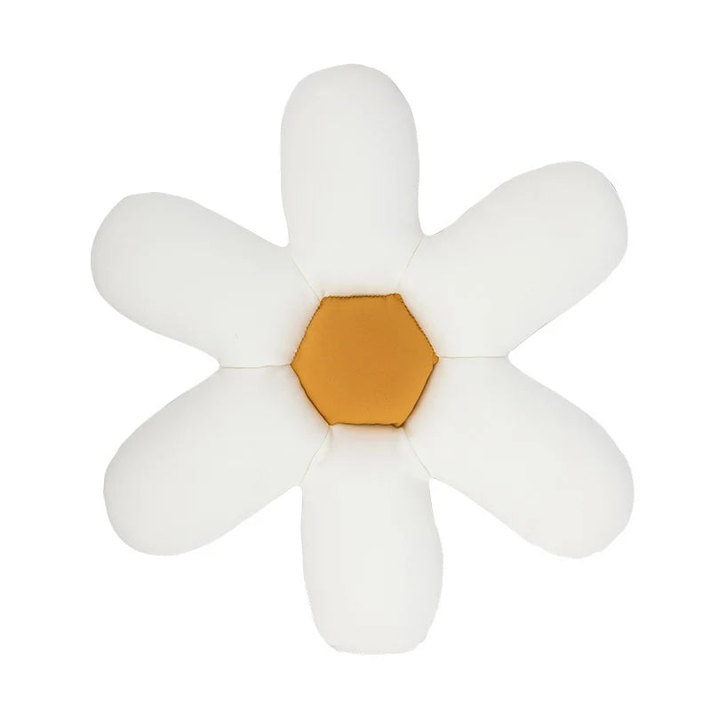 Square Cushion Cover Hand-Tufted Floral Cotton-Linen & Concealed Zipper