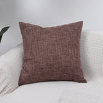 Square Cushion Cover Linen-Blend Removable Sleeve