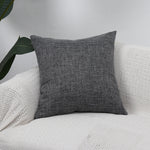 Square Cushion Cover Linen-Blend Removable Sleeve