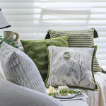 Square Cushion Cover Microvelour Wave Embossed 18x18in Machine Washable