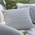 Square Cushion Cover Microvelour Wave Embossed 18x18in Machine Washable