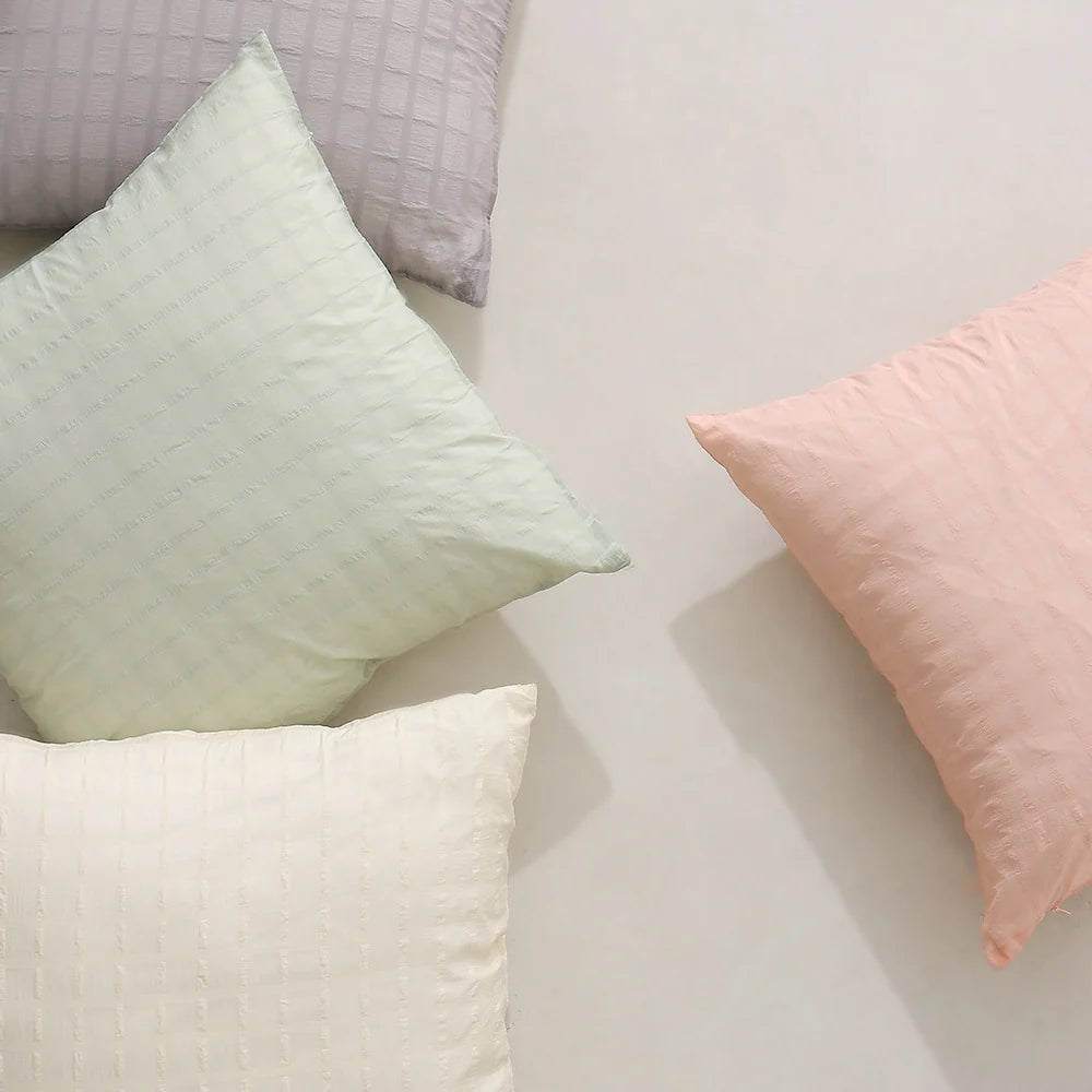 Square Cushion Cover Pearlescent Sheen & Micro-Tuft