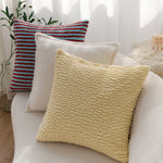 Square Cushion Cover Teddy Boucle Micro Plush 18x18in