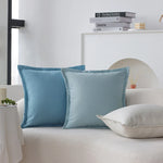 Square Cushion Cover Textured Cotton Blend Concealed Zipper