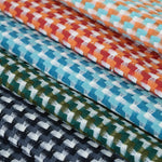 Square Cushion Cover Textured Mini Houndstooth Jacquard Concealed Zipper