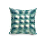 Square Cushion Cover Textured Mini Houndstooth Jacquard Concealed Zipper